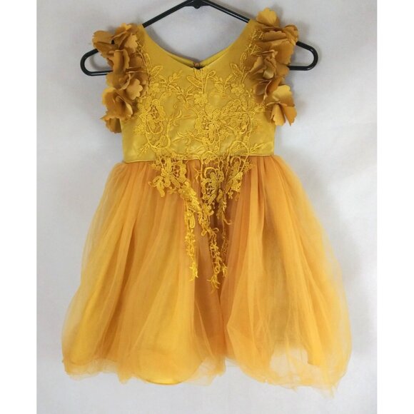 Trish Scully Child Bianca Sunflower Gown Dress Girls Size 5
